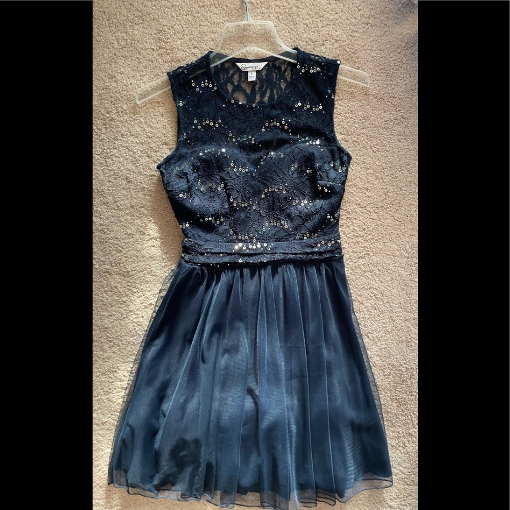 Navy Blue Homecoming Dress